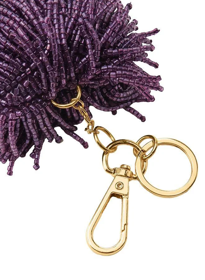 Parfois Purple Keychain Charm Heart With Beads for Women | Best Price UAE