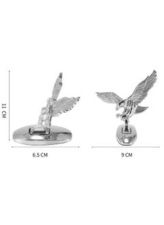 ShebSheb Silver Eagle Shaped Car Ornament WithWaterproof Self-adhesive And Rustproof  - Image 3