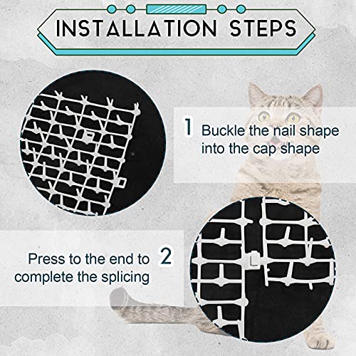 Zopeal 6.5ft Cat Repellent Mat with 8 Ground Stakes 8 Zip Ties, Spikes Deterrent Mat Keep Dog Off Couch for Indoor Outdoor Keep Pet Off Yard Garden, 79 x 12 Inch/1 Roll - Image 4