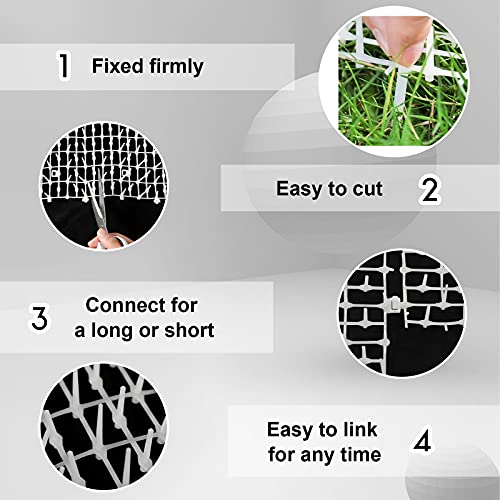 Zopeal 6.5ft Cat Repellent Mat with 8 Ground Stakes 8 Zip Ties, Spikes Deterrent Mat Keep Dog Off Couch for Indoor Outdoor Keep Pet Off Yard Garden, 79 x 12 Inch/1 Roll - Image 5