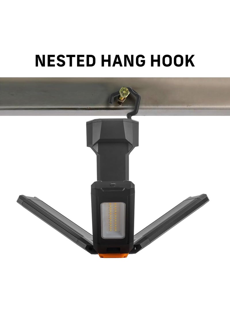 Portable Rechargeable LED Work Light with Telescopic Tripod Stand for Job Sites  - Image 4