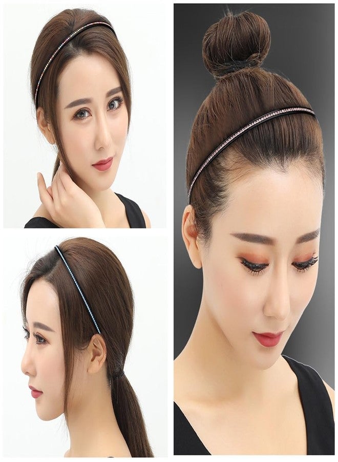 Ruihfas 6Pcs Bling Bling 1 Rows Crystal Rhinestone Headband for Women Girls Thin Hair Hoop Fashion - Image 3