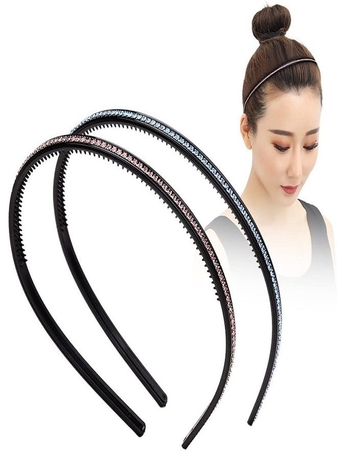Ruihfas 6Pcs Bling Bling 1 Rows Crystal Rhinestone Headband for Women Girls Thin Hair Hoop Fashion - Image 2