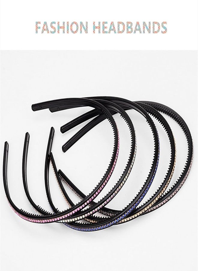 Ruihfas 6Pcs Bling Bling 1 Rows Crystal Rhinestone Headband for Women Girls Thin Hair Hoop Fashion - Image 4