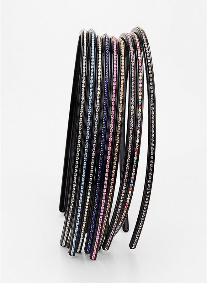 Ruihfas 6Pcs Bling Bling 1 Rows Crystal Rhinestone Headband for Women Girls Thin Hair Hoop Fashion - Image 5