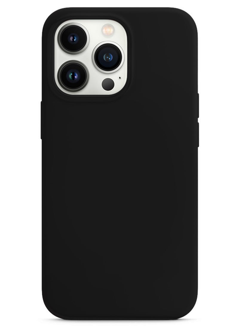 CATANES غطاء سيليكون لجهاز آبل آيفون 13 برو ماكس أسود - Image 1