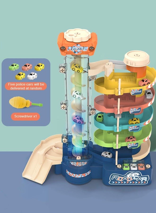 Toy Car Ramp Set - Race Track Garage Playset with Mini Cars Figures for Kids Aged 3-6 - Gift for Boys Kids Ages 3 to 6 Years Old - Image 1