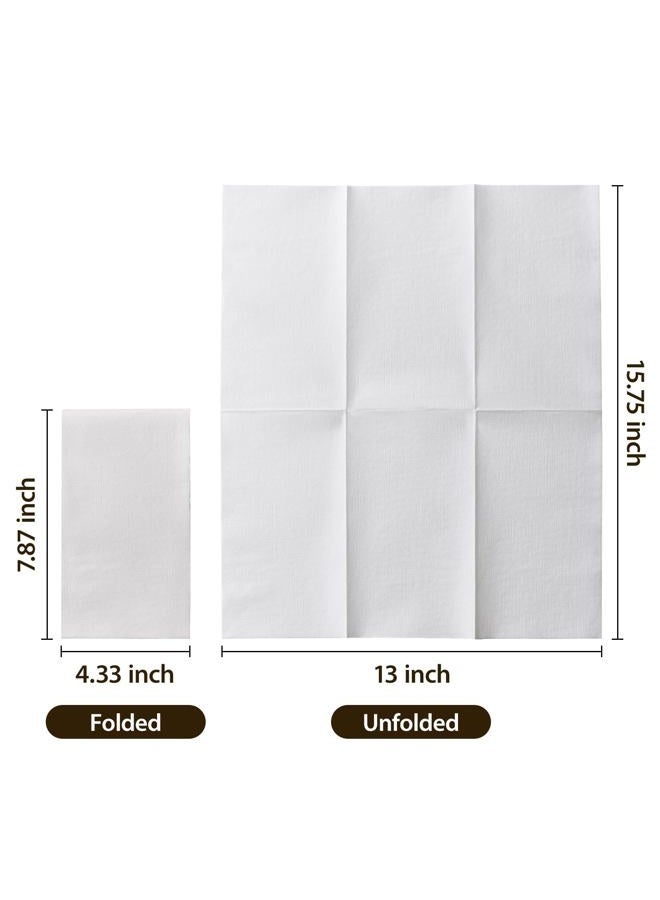 Vplus 510 Pack Paper Napkins Guest Towels Disposable Premium Quality 2-ply Dinner Napkins Disposable Soft, Absorbent, for Kitchen, Parties, Dinners or Events(White) - Image 2