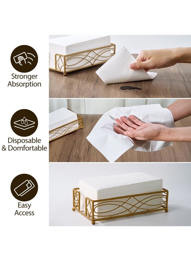 Vplus 510 Pack Paper Napkins Guest Towels Disposable Premium Quality 2-ply Dinner Napkins Disposable Soft, Absorbent, for Kitchen, Parties, Dinners or Events(White) - Image 4