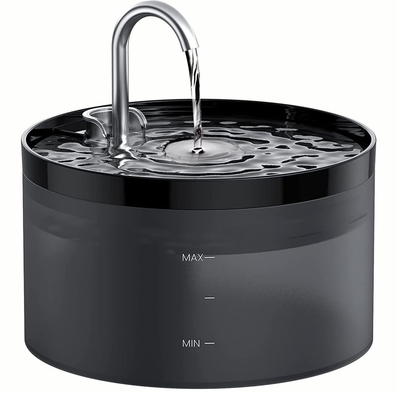GIOTOHUN Cat Water Fountain: Dog Bowl Fountains - Automatic Pet Dispenser - Dogs Drinking Waterer Bowls Indoor - Auto Watering Dish Supplies - Easy Cleaning Animal Machine - Quiet 67oz/2L Kitty Drink Fountain - Image 1