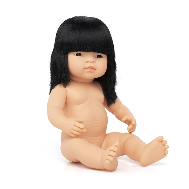 Miniland Doll 15'' Asian Girl (Polybag) - Made in Spain, Anatomically Correct, Quality, Inclusion - Image 1