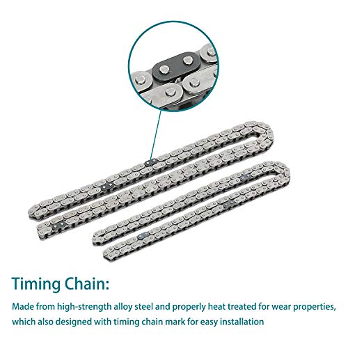 Gledewen 9-4201S 2.4 Timing Chain Kit, Compatible with 2003-2015 Chevy Malibu Equinox GMC Terrain Pontiac Buick Saturn SAAB, Replaces# 9-4201S, 9-4201SX, 9-4202S, for 2.4L 2.2L 2.0L Engine - Image 2