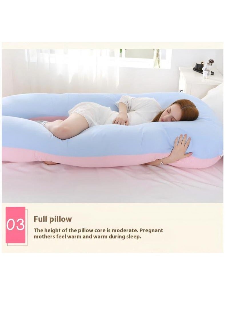 Bluejw 80x155cm U-Shaped Full Body Pregnancy Cotton Pillow Pregnancy Pillows For Sleeping - Image 5