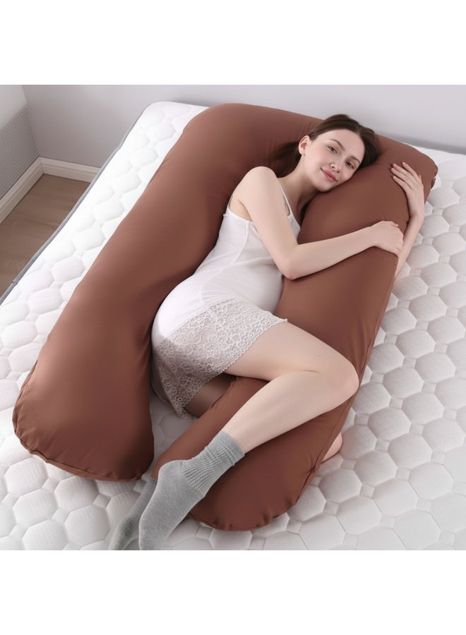 الأزرق جي دبليو 80x155 سم وسادة قطنية على شكل حرف U لكامل الجسم أثناء الحمل وسائد الحمل للنوم - Image 5