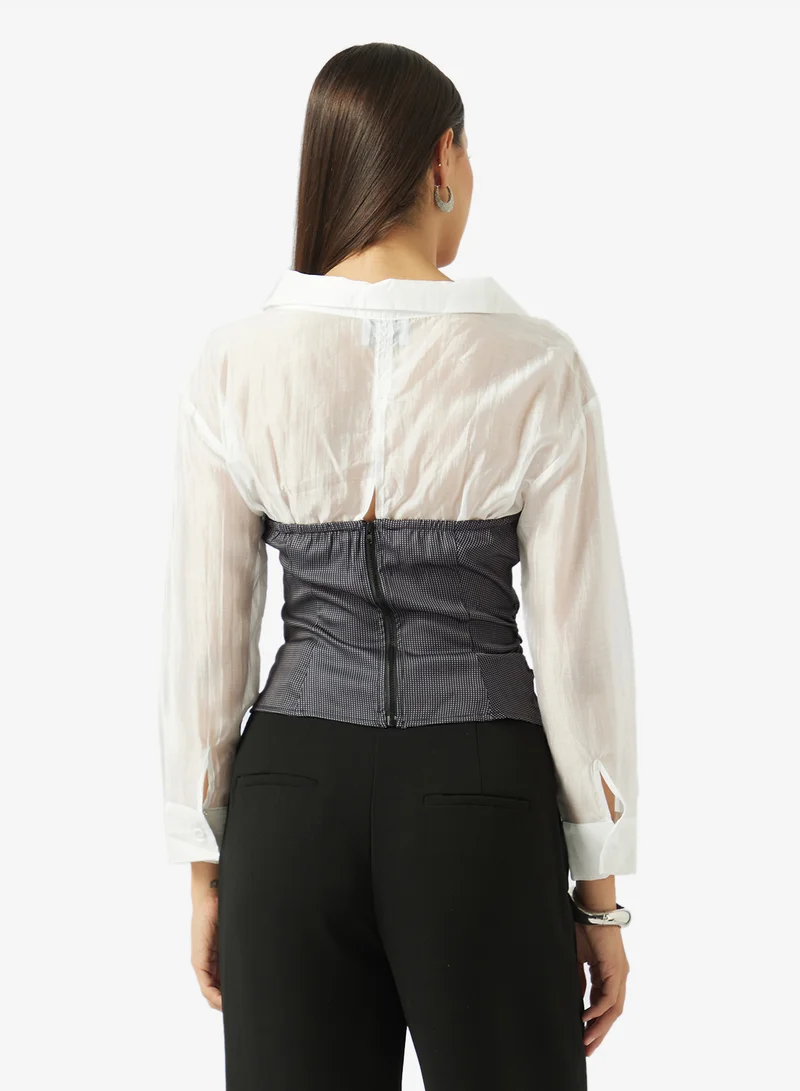 ELLA Shirt With Mock Bandeau