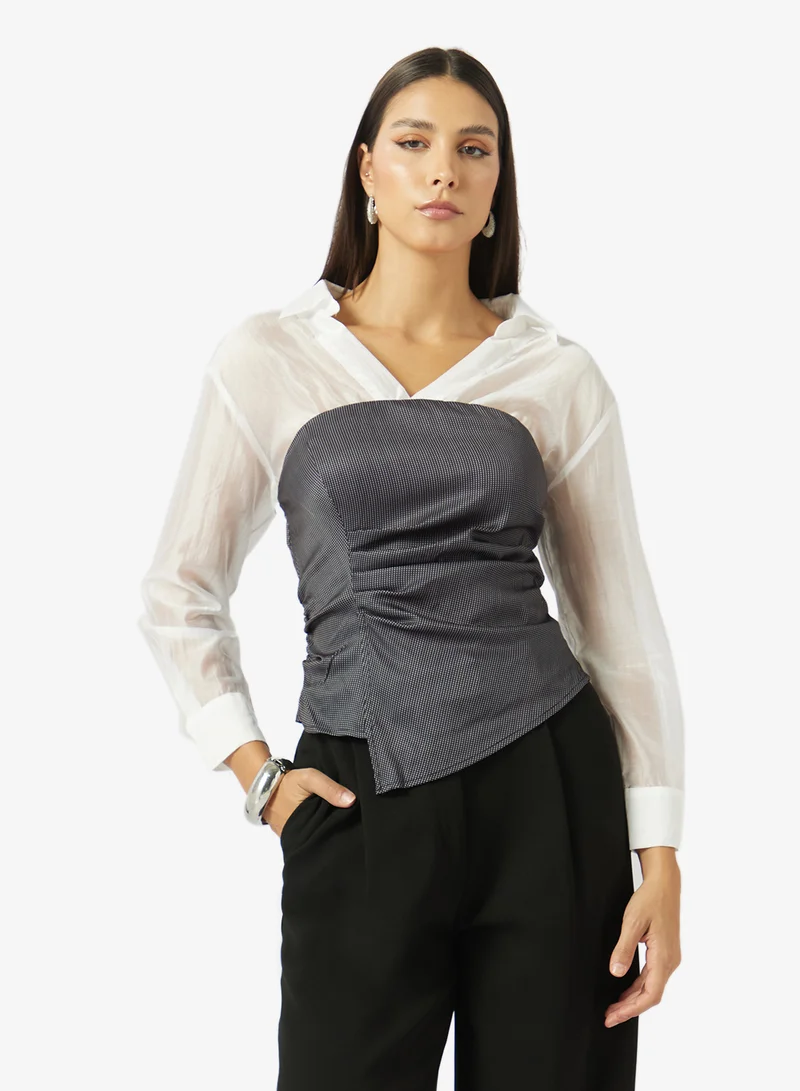 ELLA Shirt With Mock Bandeau
