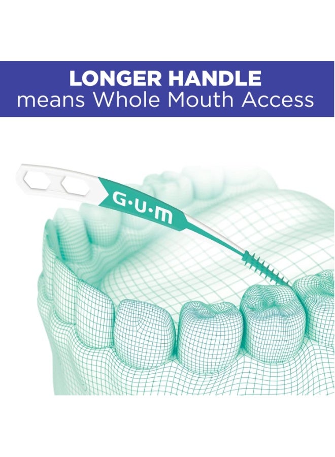 GUM Soft-Picks Advanced, Easy to Use Dental Picks for Teeth Cleaning and Gum Health, Disposable Interdental Brushes with Convenient Carry Case, Dentist Recommended Dental Picks, 90 Count (Pack of 3) - Image 4