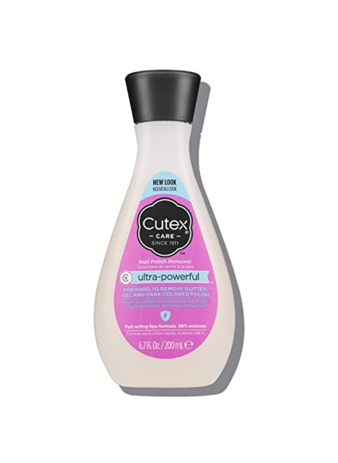 Cutex Cutex Gel Nail Polish Remover UltraPowerful Removes Glitter and Dark Colored Paints Paraben Free 676 Fl Oz  - Image 1