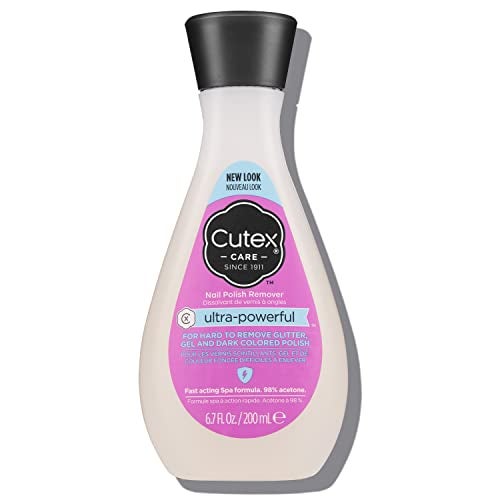 Cutex Gel Nail Polish Remover UltraPowerful Removes Glitter and Dark Colored Paints Paraben Free 676 Fl Oz - Image 1