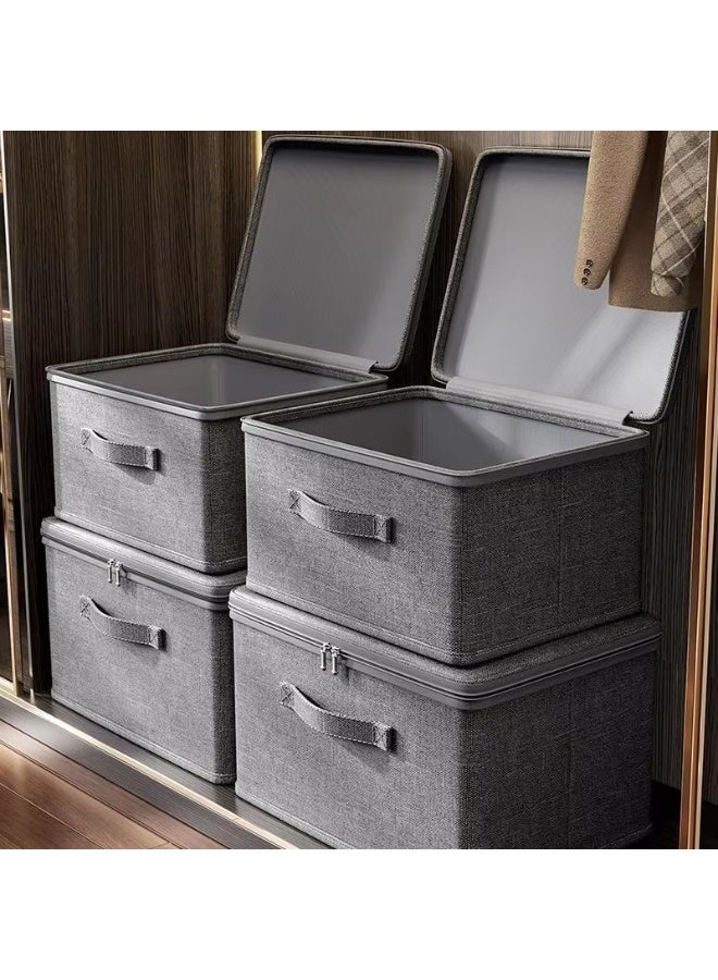 DUNISO 2 PCS Oversized Storage Box, Home Storage Box, Foldable Zipper Cover Cubic Storage Cabinet, Home Bedroom Office Storage Box - Image 1