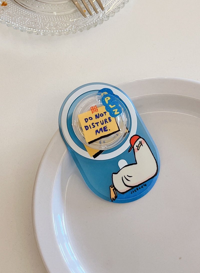Decadent Duck Phone Grip Stand Compatible with MagSafe, MagSafe Phone Grip Holder, Wireless Charging Compatible White/Blue