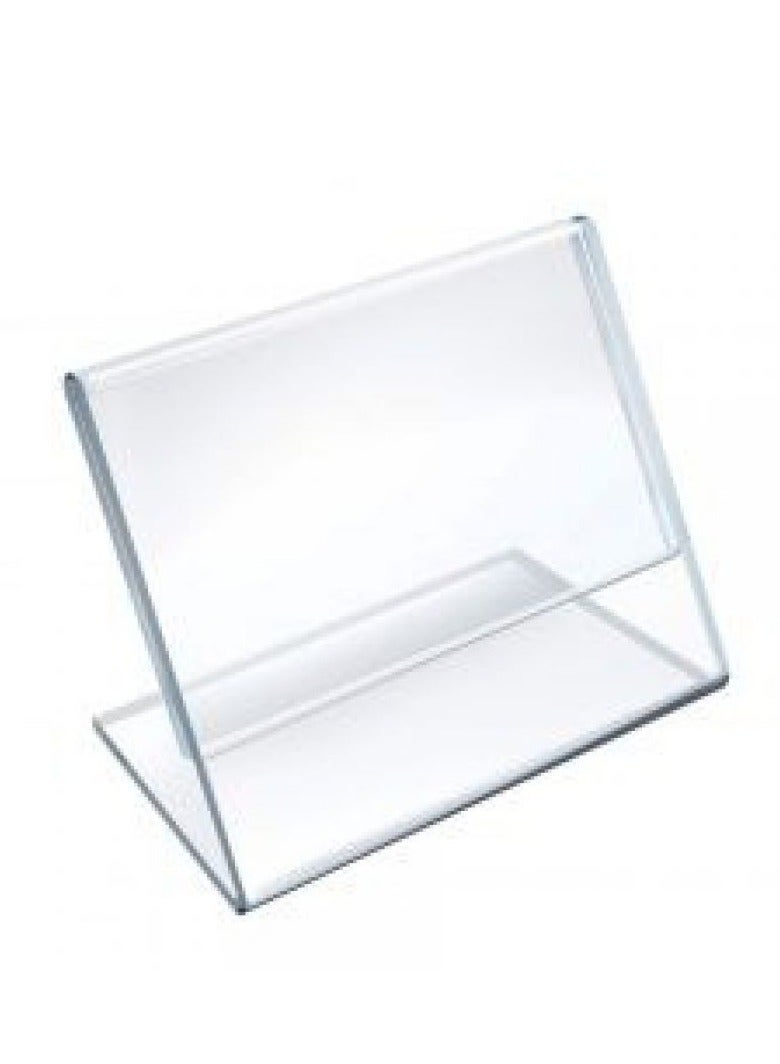 PARTNER A4 Vertical L Shape Sign Holder Clear - Image 1