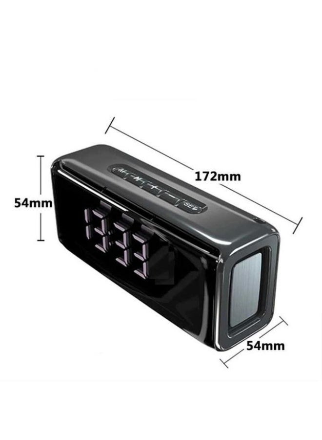 10W (5W*2) Portable Bluetooth Speaker with 3D Surround Sound - Built-in HD Microphone for Hands-Free Calls - Digital Display with Clock, Alarm and Temperature Sensor - 1200mAh Rechargeable Battery - Wireless Speaker - Bluetooth Speaker with Digital Display for Office and Decoration - Portable Digital Speaker - Portable Subwoofer wireless - Image 3