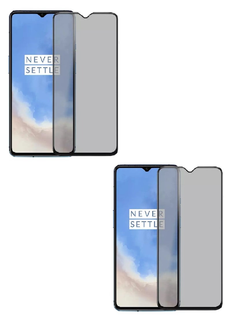 we3 2 Piece Tempered Glass Screen Protector Anti-Spy Privacy Designed For OnePlus 7T Full Glue Edge to Edge Full Screen Coverage And Bubble Free - Image 1