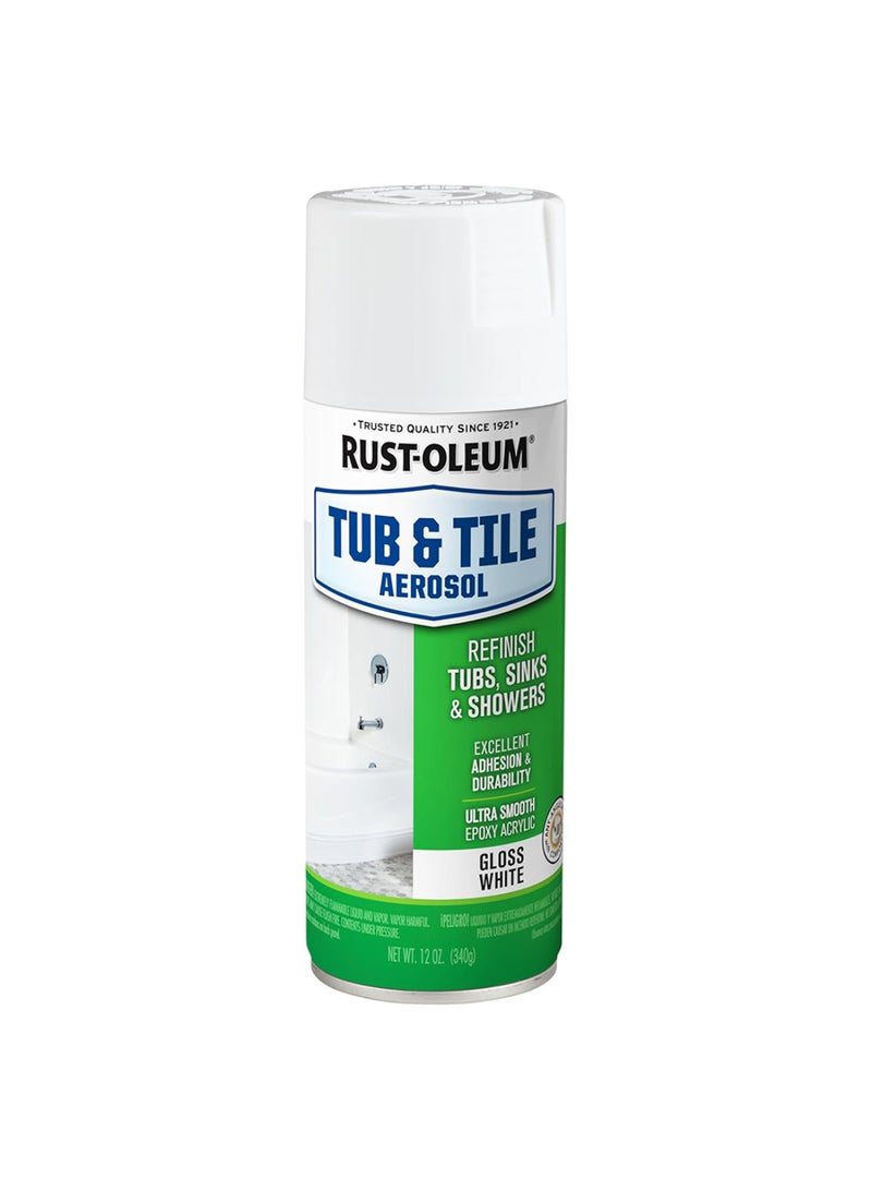 RUST-OLEUM 12oz Specialty Tub and Tile Spray Paint - White - Image 1