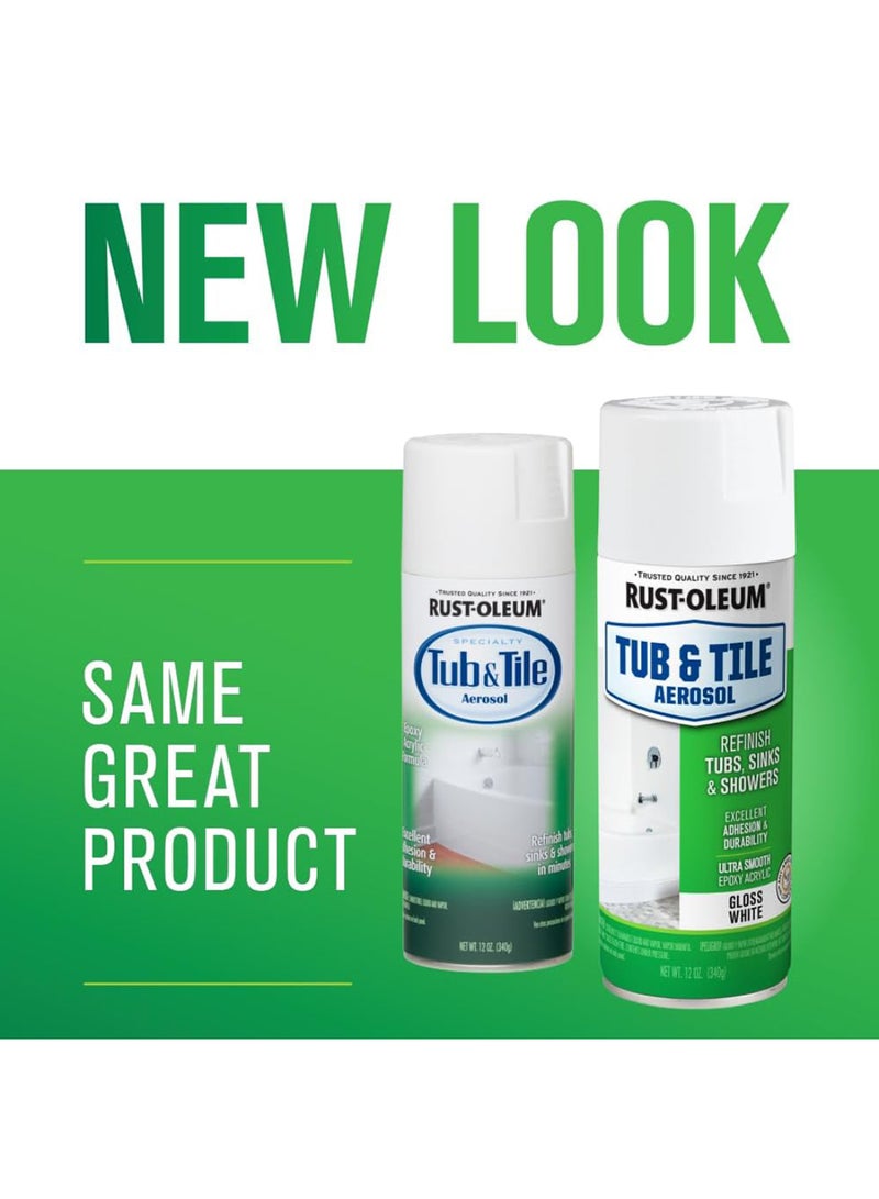 RUST-OLEUM 12oz Specialty Tub and Tile Spray Paint - White - Image 4
