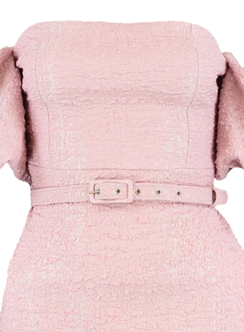 trendyol Puff Sleeve Bardot Bodycon Dress