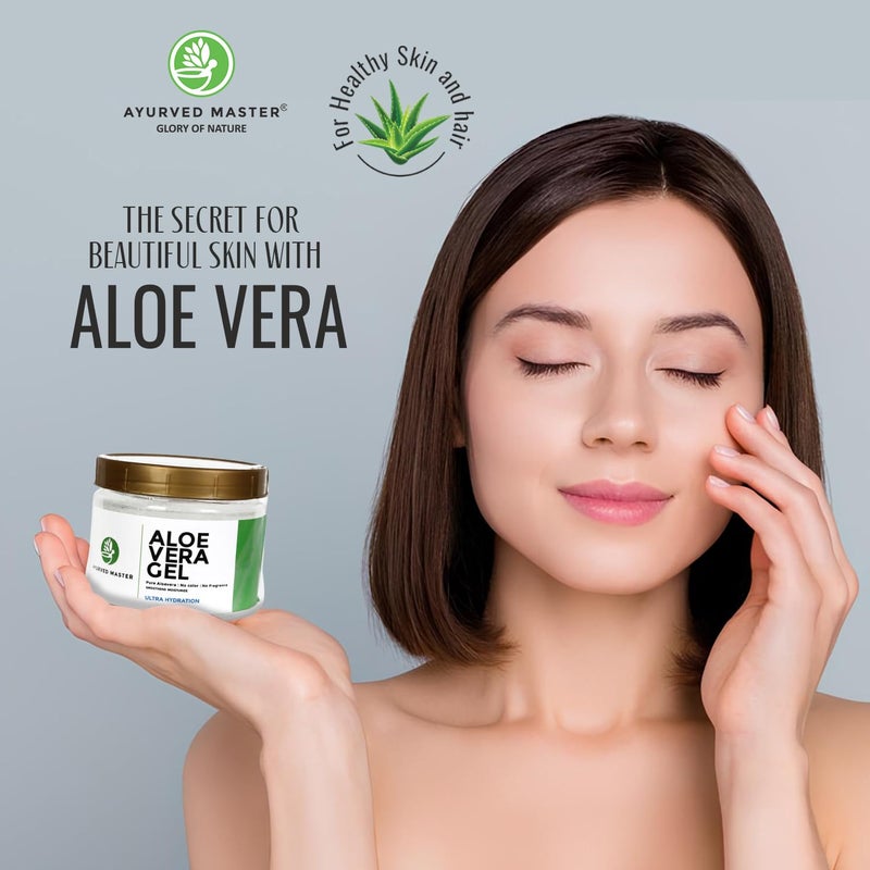 Ayurved Master 100 Natural And Organic Multipurpose Beauty Aloe Vera Gel for Skin Hair and Body Moisturises Skin Increases Cells Life Revitalizes Skin Vitality  500gm - Image 5