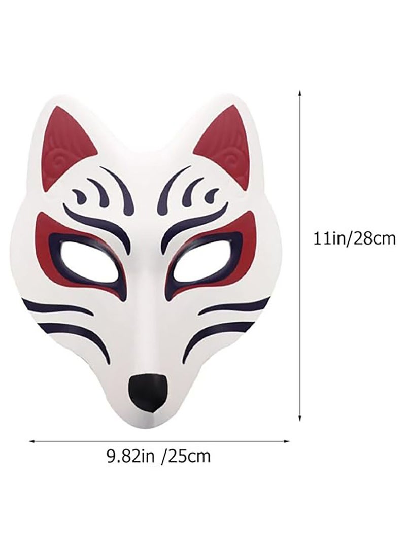 AUTOYSUR Fox Mask Japanese Kabuki Kitsune Masks for Men Women Cosplay Party Masquerade Costume Prop Full Face Stage Performance Mask  - Image 2