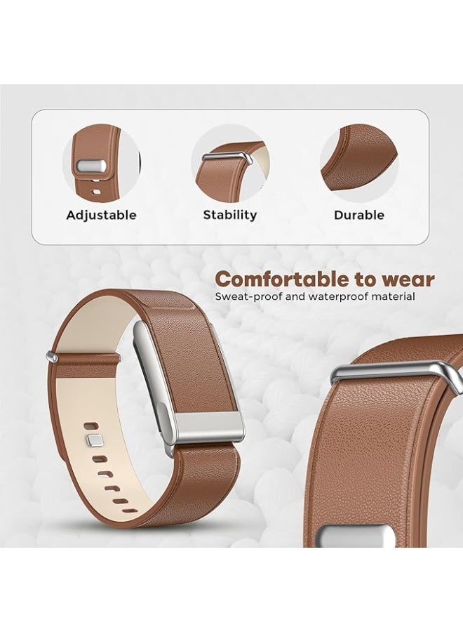 Dado Luxe Tapered Leather Replacement Band Compatible with WHOOP 5.0, One, Peak, and Life Fitness Tracker – Durable & Comfortable | Not for Whoop Gen 4 - Image 3