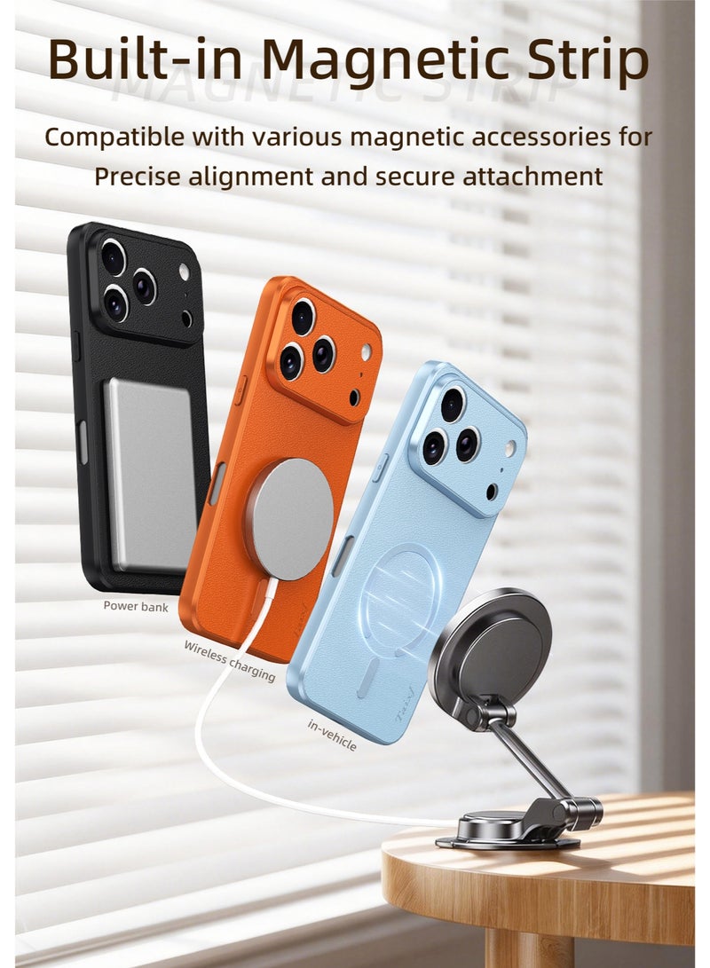 حافظة لهاتف iPhone 17 / 17 Pro Max، غطاء من الجلد الناعم الفاخر، مقاومة للبقع والصدمات، قبضة مريحة، مناسبة للرجال والنساء - Image 3