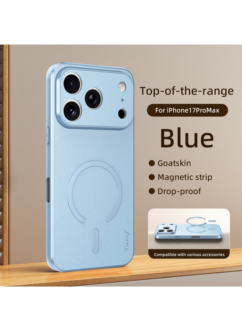 حافظة لهاتف iPhone 17 / 17 Pro Max، غطاء من الجلد الناعم الفاخر، مقاومة للبقع والصدمات، قبضة مريحة، مناسبة للرجال والنساء - Image 4