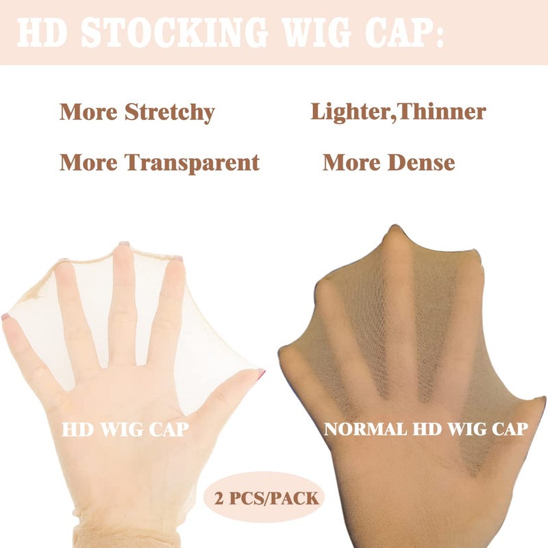 FDBJulyy 10 Pcs Transparent HD Wig Cap, Thin Nylon Cap for Women, Suitable for Parties, Weddings, Graduations, Cosplay, Halloween - Image 3