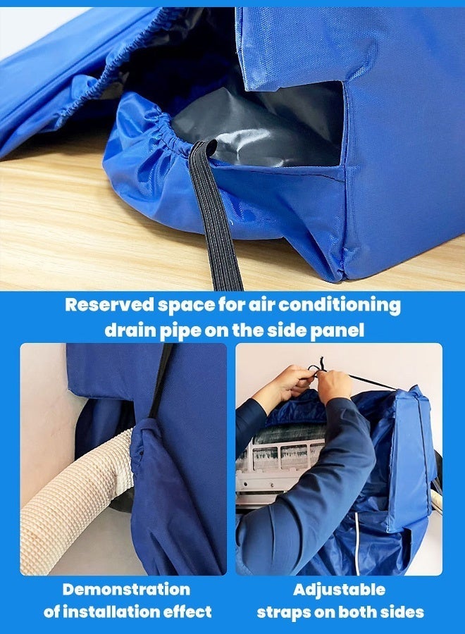 Air Conditioner Cleaning Cover Dust Washing Bag for large size 2P-3P Wall Mounted AC Service with pipe，Split air conditioner cleaning cover/Air conditioner cleaning tools/Cleaning towels/Home & Kitchen/Kitchen accessories/Air conditioner cleaners/Cover/Air conditioner cleaning cover/Cleaning air conditioner cover - Image 3