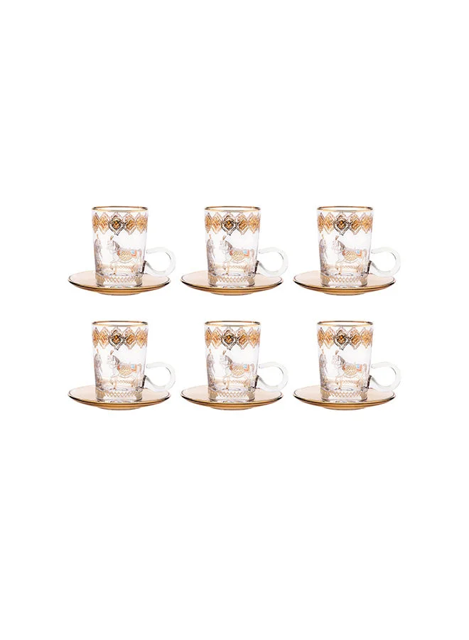 Villeroy & Boch 6-Piece Horse Amber Teacups
