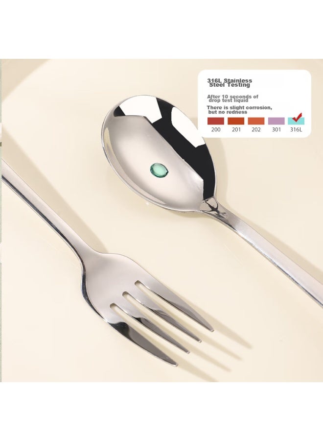GRASEY Guangyi 316 Stainless Steel Spoon And Chopsticks, Portable Cutlery Set For One Person, Chopsticks, Fork, Spoon, And Box, Four-piece Set Gy8928 - Image 3