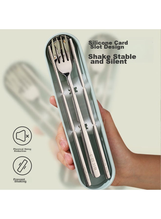 GRASEY Guangyi 316 Stainless Steel Spoon And Chopsticks, Portable Cutlery Set For One Person, Chopsticks, Fork, Spoon, And Box, Four-piece Set Gy8928 - Image 5