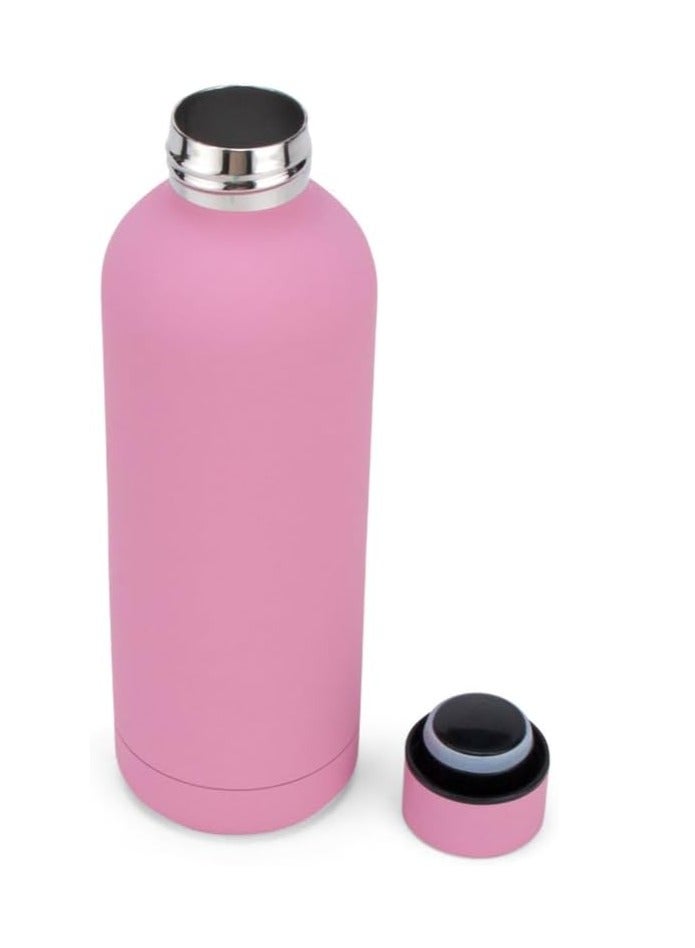 WISHWIND Premium Pink Thermos Bottle – 500 ml Double-Walled Vacuum Insulated, 12 Hours Hot & 24 Hours Cold, Leak-Proof Design for Sports, Gym, Tea, Coffee, and Herbal Drinks - Image 2