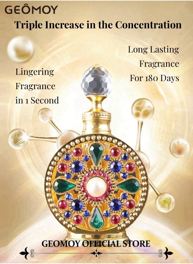 Geomoy - Women's Gold Concentrated Perfume Oil Sultan Perfume Oil Long Lasting Arabian Perfumes For Women 15ml 0.53oz - Image 1