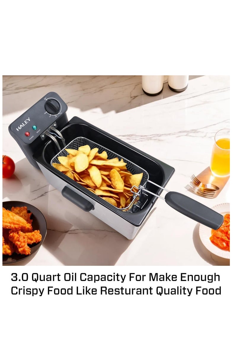 HALEY HY-2506 4 L Deep Fryer – 2000 W | View Window, Stainless Steel Lid, Removable Basket, 2-Year Warranty - Image 2