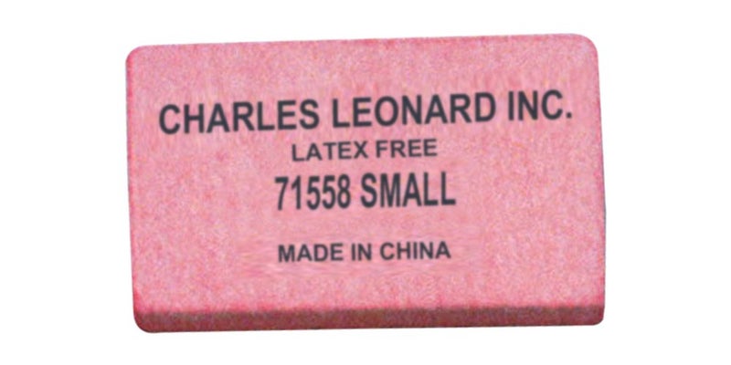 Charles Leonard Eraser Synthetic Latex Free Block Shape Small Pink 80Box 71558