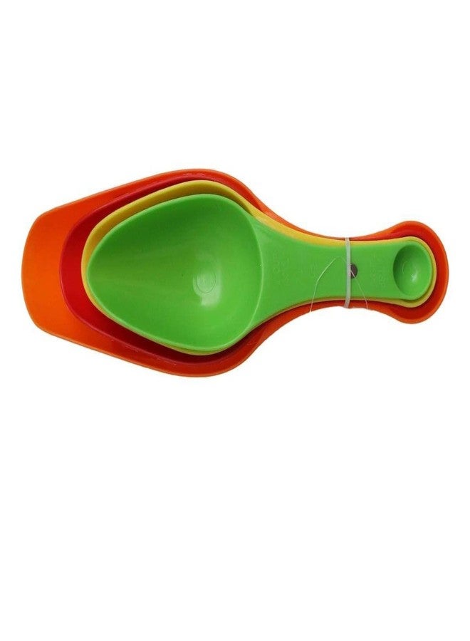 Comfort Axis Kitchen 4 Piece Plastic Double Side Measuring Spoon and Cup Set - Best Kitchen tool for Cooking food, Measuring Flour, Coffee and Baking Cake (Colors Vary) - Image 4