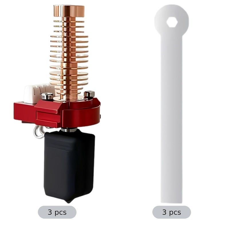 Compatible with F1ashforge Adventurer 5M Hotend Ceramic Kit, 3 Pcs, 0.25 mm Hardened Nozzle, Quick-Connecting, Red Copper Heatsink, Multi-Filament, Maximum 280℃ - Image 5