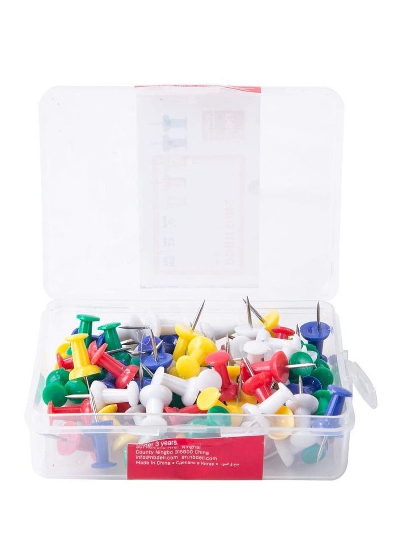 Deli 200-Piece Piece Push Pin Set Multicolour  - Image 3
