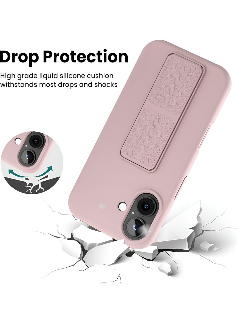 BORTONY iPhone 17 Case, Kickstand Finger Grip Cover for iPhone 17, Car Magnetic Multi Stand Vertical and Horizontal Soft Silicone Phone Case for iPhone 17 6.3 inch - Image 5