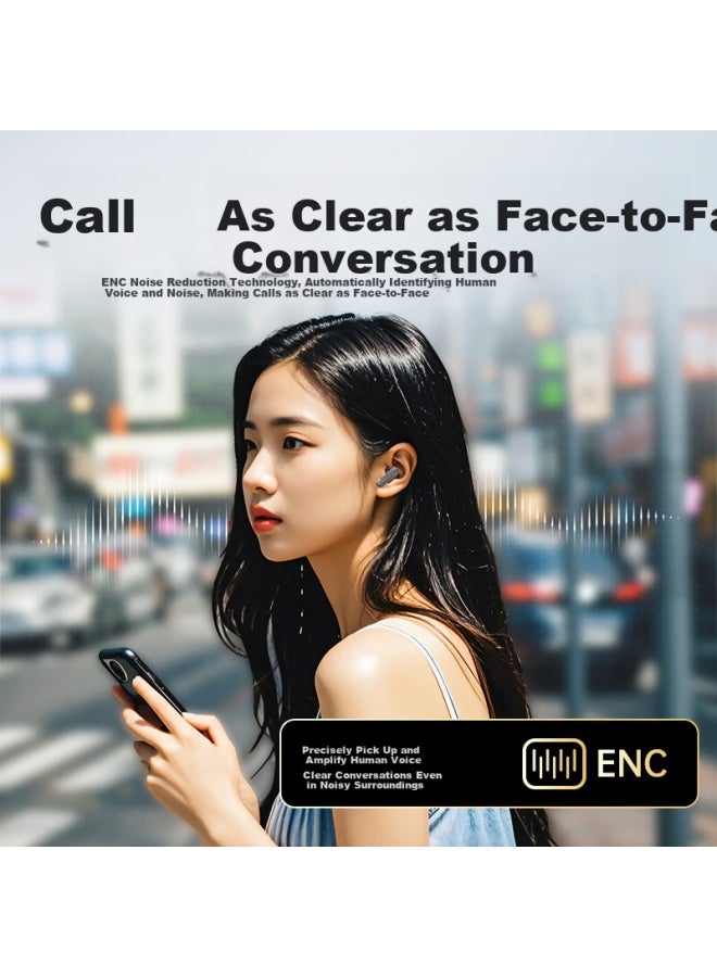 D.rob D.rob Wireless Bluetooth Earphones New Smart Body Ai Simultaneous Translation Long Battery Life Call Earphones For Huawei Xiaomi G9 Black - Image 5